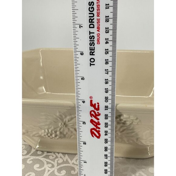 Longaberger Ivory‎ Octagonal Ceramic Vegetable Bowl Baking Dish 7.5x13.25x4" - Picture 6 of 7